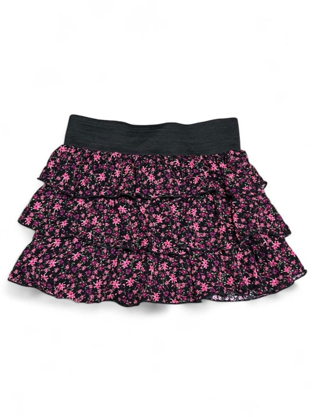 NWT Deb Stargazer Ruffle Floral Mini Skirt Size L